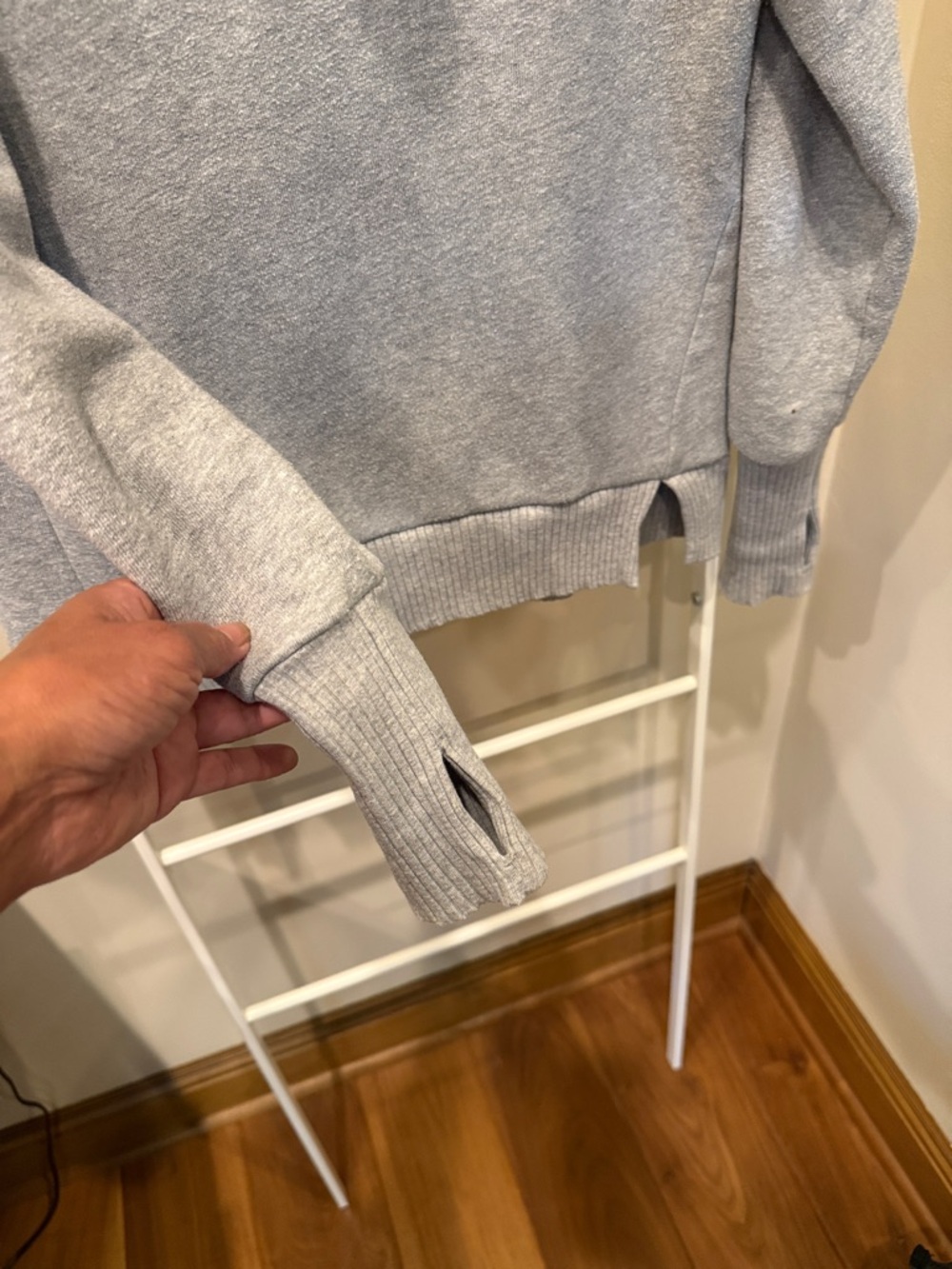 ALO Cozy Funnel Neck Gray Women's Sweater - Picture 4 of 6